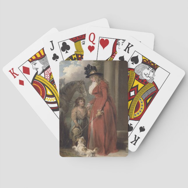 The Squire's Door, c.1790 (oil on canvas) Playing Cards (Back)