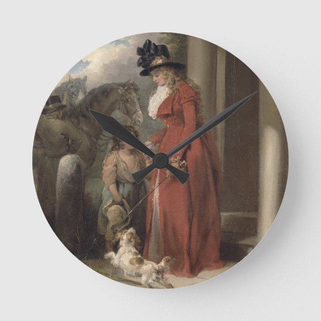 The Squire's Door, c.1790 (oil on canvas) Round Clock (Front)