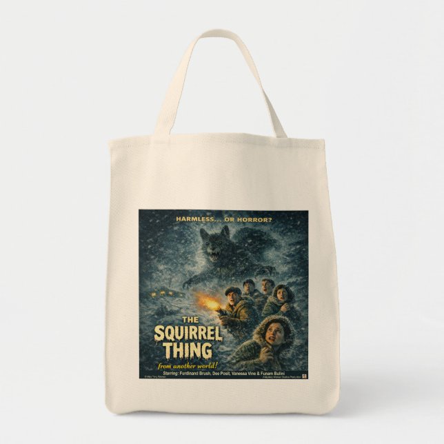 The Squirrel Thing Movie Parody Tote Bag (Front)