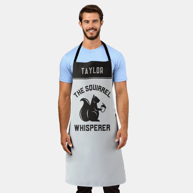 The Squirrel Whisperer | Squirrel Lover Apron (Worn)