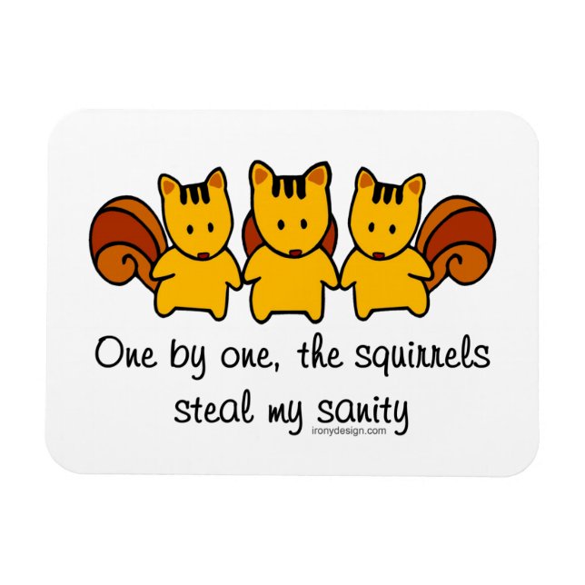 The squirrels steal my sanity magnet (Horizontal)