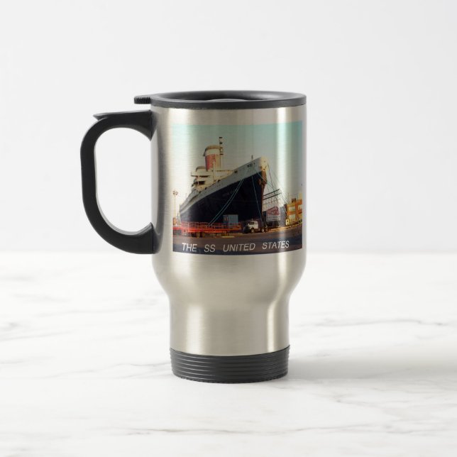 The SS United States Ocean Liner  Travel Mug (Left)