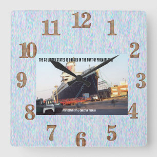 The SS United States Square Wall Clock