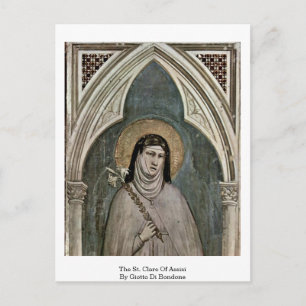 The St. Clare Of Assisi By Giotto Di Bondone Postcard