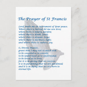 The St Francis Prayer Postcard