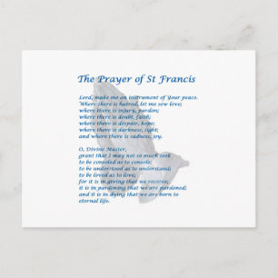 The St Francis Prayer Postcard