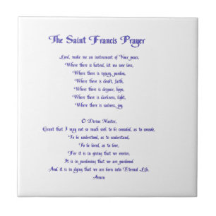 The St Francis Prayer Tile
