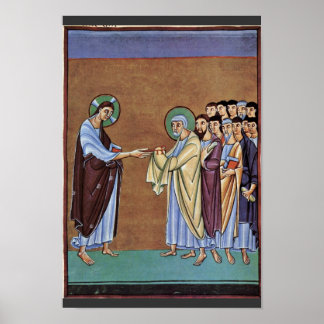 The St. Peter Receiving The Keys By Meister Des Pe Poster
