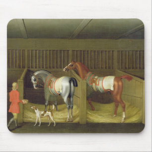 The Stables and Two Famous Running Horses belongin Mouse Mat