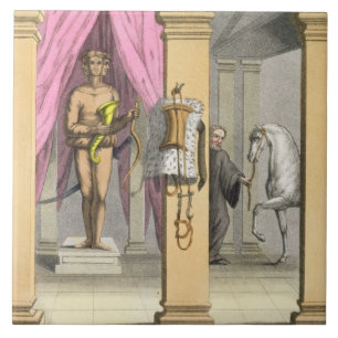 The stables of Caligula's horse, Incitata, c.1800- Tile