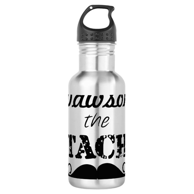 The Stache Moustache Pattern 710 Ml Water Bottle (Front)