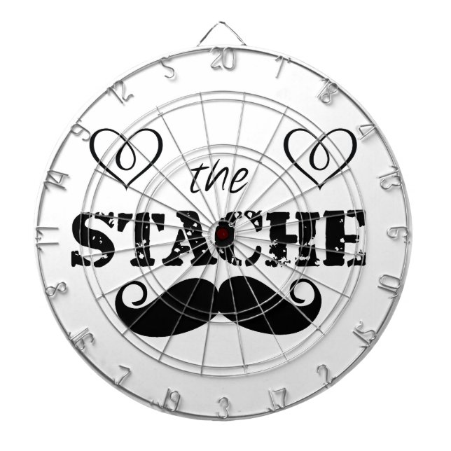 The Stache Moustache Pattern Dartboard (Front)