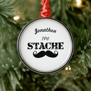 The Stache Moustache Pattern Metal Tree Decoration