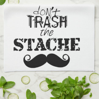 The Stache Moustache Pattern Tea Towel