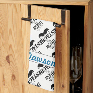 The Stache Moustache Pattern Tea Towel