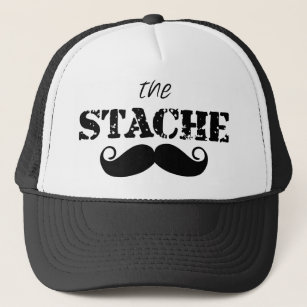 The Stache Moustache Pattern Trucker Hat