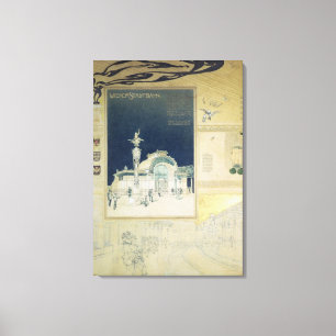 The Stadtbahn Pavilion of the Vienna Canvas Print