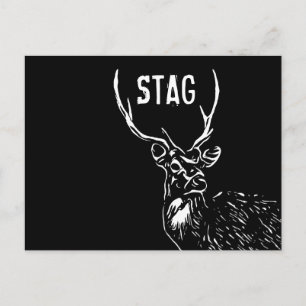 The Stag, Bachelor Party postcard invite