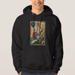 The Stag Hunt, 14th Century Mediaeval Art Hoodie