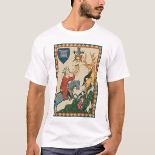 The Stag Hunt, 14th Century Mediaeval Art T-Shirt