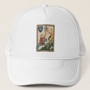 The Stag Hunt, 14th Century Mediaeval Art Trucker Hat