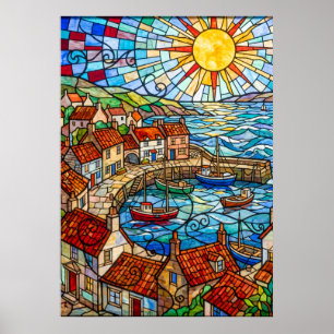 The Stained Glass Path to the Sun Wall Art