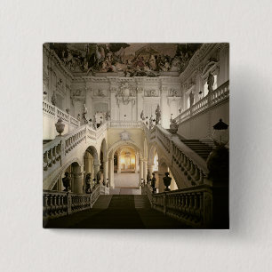 The staircase, built 1719-44 15 cm square badge