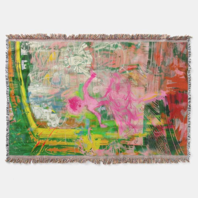 The Stalker - Neon Ballet Chaos  Throw Blanket (Front)
