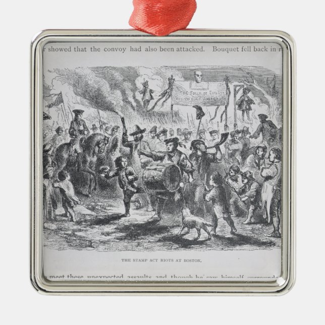 The Stamp Act Riots at Boston Metal Tree Decoration (Front)