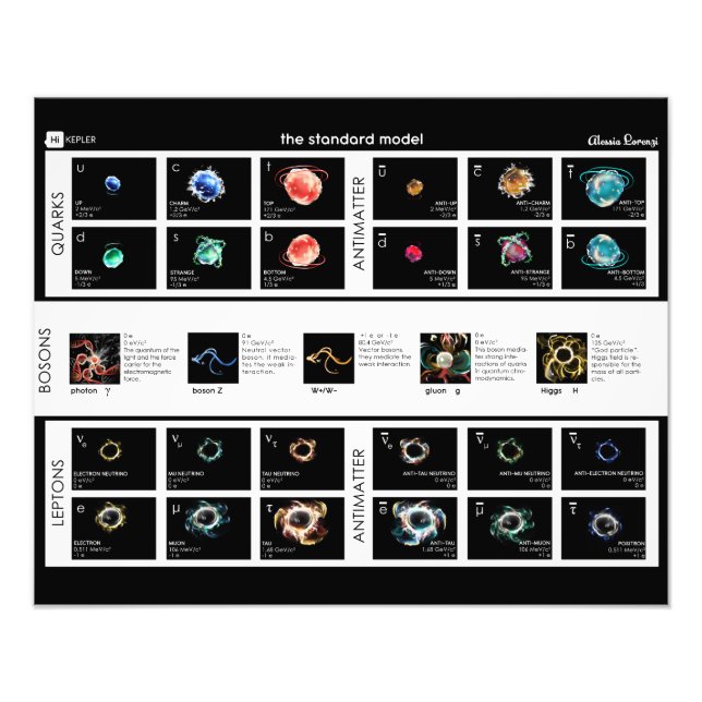 The standard model of particles photo print (Front)