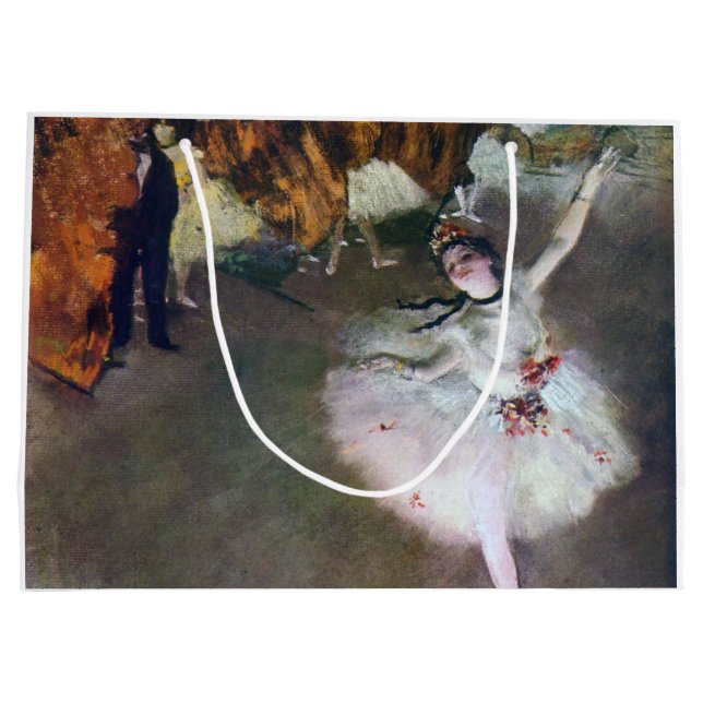 The Star, Ballerina, Edgar Degas, 1878 Large Gift Bag (Back)