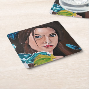 The Star-Crossed Lover Painting by Alfred Fox Square Paper Coaster