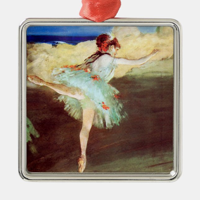 The Star: Dancer on Point by Degas Metal Tree Decoration (Front)