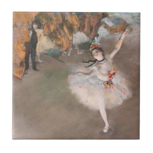 The Star Dancer on Stage Edgar Degas Ballet Tile