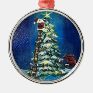 The Star Goes On Top Metal Tree Decoration