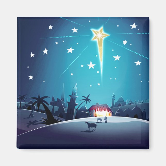 The Star of Bethlehem. Christmas Gift Magnet (Front)