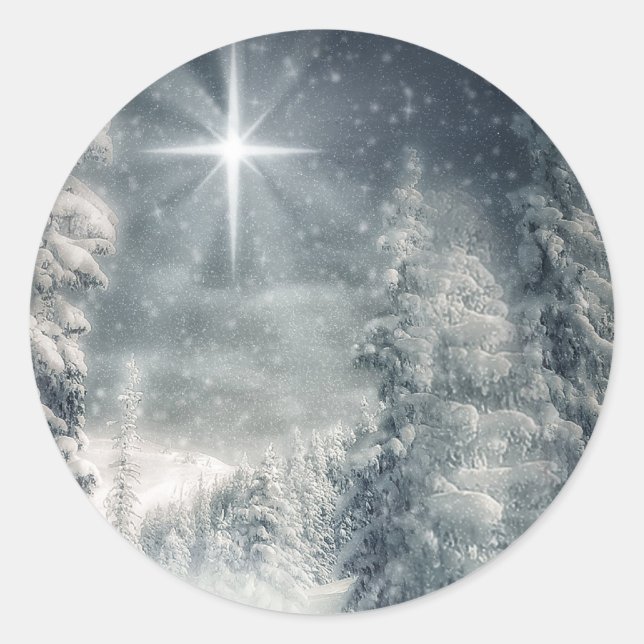 The Star of Bethlehem Classic Round Sticker (Front)