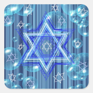 The Star of David and the bubbles. Square Sticker