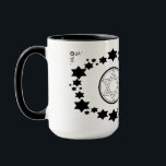 The Star of David - Mug<br><div class="desc">The Jewish Holiday Hanukkah. This black and white design features the "Star of David". Stars surround the Star of David in an oval shape. The corners are decorated with leaves and the Star of David. "Hanukkah 2014" is printed on the mug. These mugs are available in an assortment of styles,...</div>