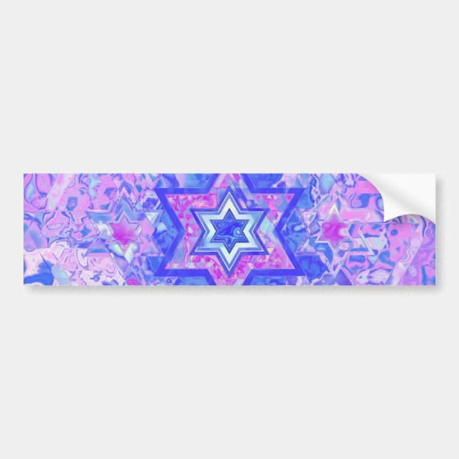 The Star of David... on marble. Bumper Sticker (Front)