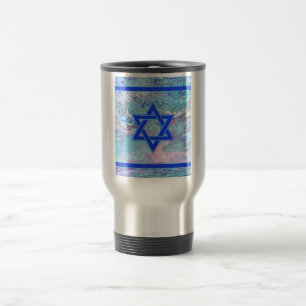 The Star of David on Marble Travel Mug