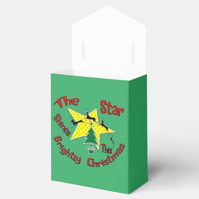 The star shines brightly this Christmas  Favour Box (Opened)