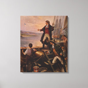 The Star Spangled Banner Light Edward Percy Moran Canvas Print