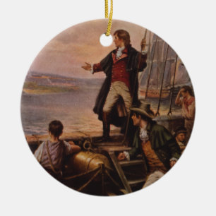 The Star Spangled Banner Light Edward Percy Moran Ceramic Tree Decoration