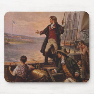The Star Spangled Banner Light Edward Percy Moran Mouse Mat