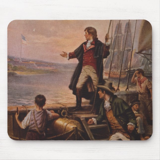 The Star Spangled Banner Light Edward Percy Moran Mouse Mat (Front)