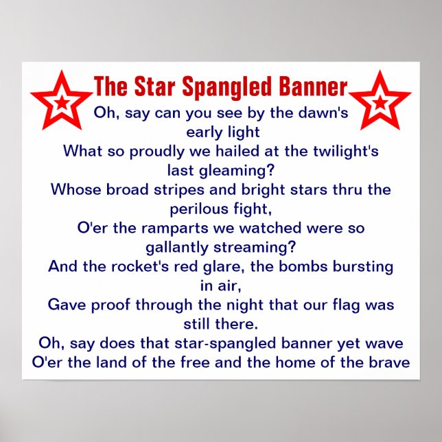 The Star Spangled Banner poster (Front)
