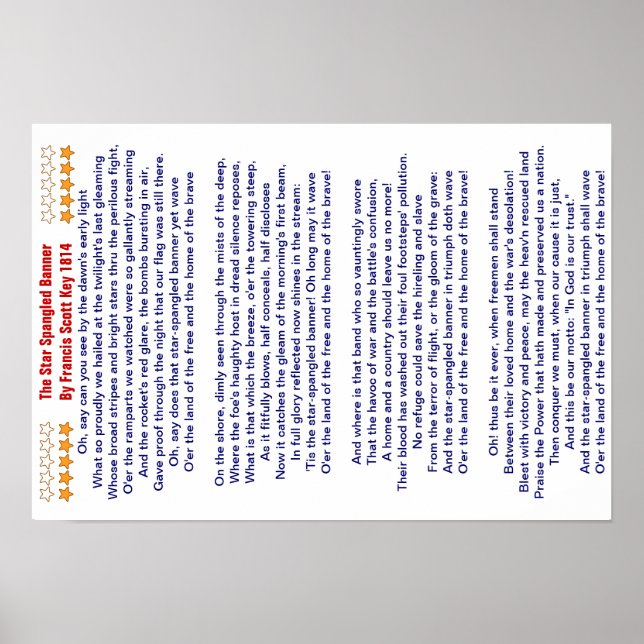 The Star Spangled Banner * Poster (Front)