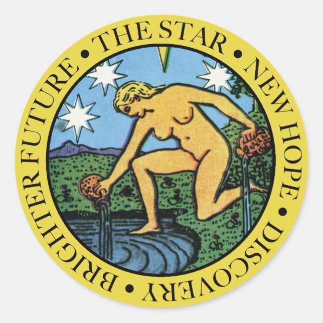 The Star Sticker with Text (Front)