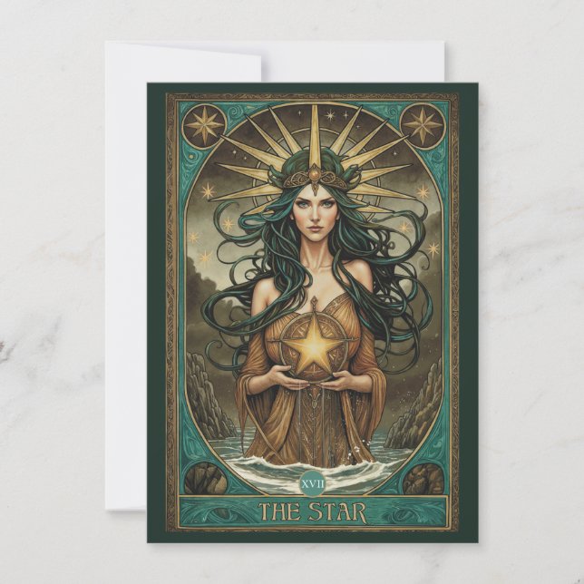 The Star Tarot Art Flat Thank You Card (Front)